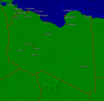 Libyen Städte + Grenzen 800x778